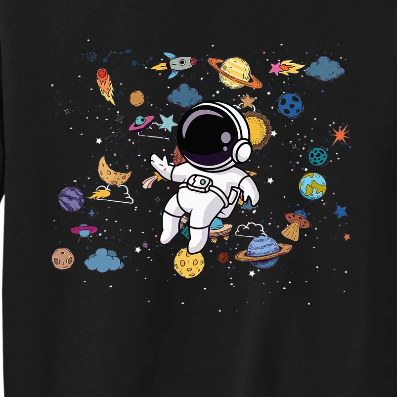 funny Solar System Planets Science Space Astronaut Tall Sweatshirt