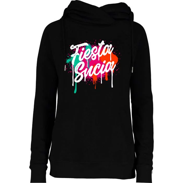 Fiesta Sucia San Antonio Womens Funnel Neck Pullover Hood