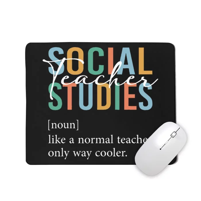 Funny Social Studies Teacher Definition Mousepad