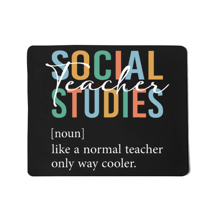 Funny Social Studies Teacher Definition Mousepad