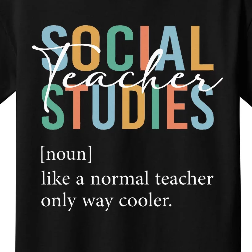 Funny Social Studies Teacher Definition Kids T-Shirt