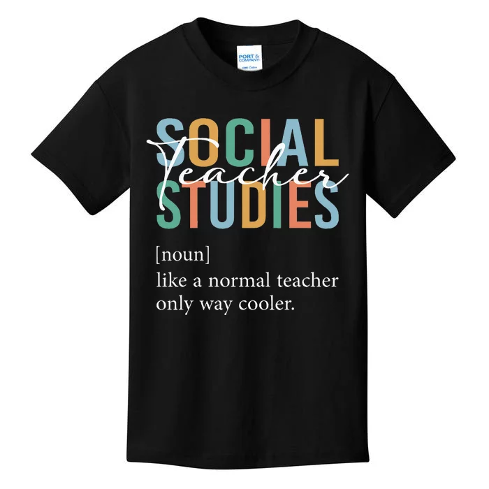 Funny Social Studies Teacher Definition Kids T-Shirt