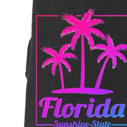 Florida Sunshine State Retro Look Doggie 3-End Fleece Hoodie