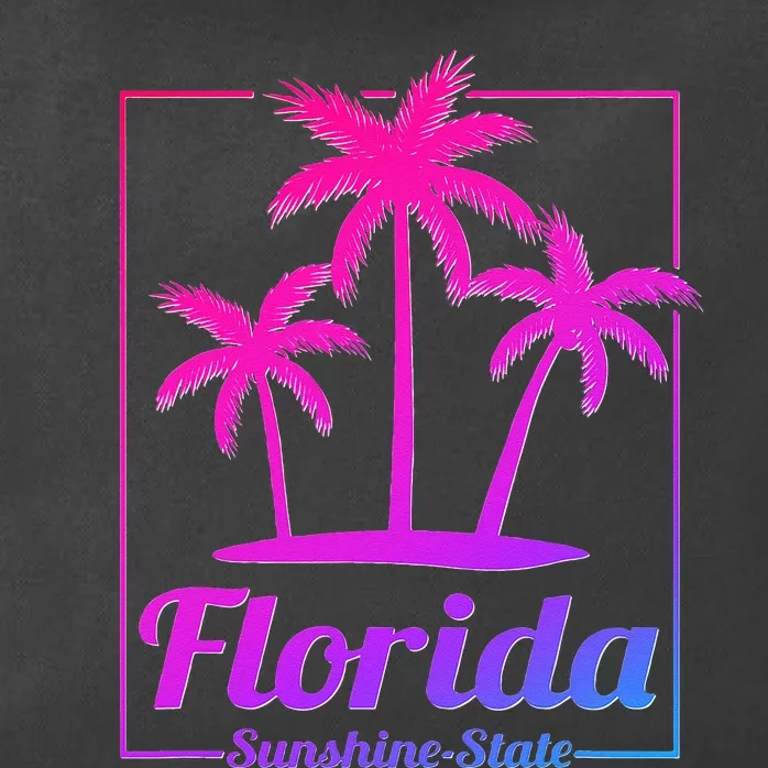 Florida Sunshine State Retro Look Zip Tote Bag