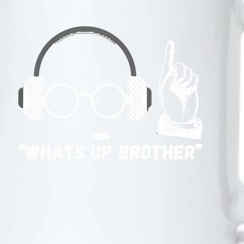 Funny Sketch Streamer Whats Up Brother Black Color Changing Mug