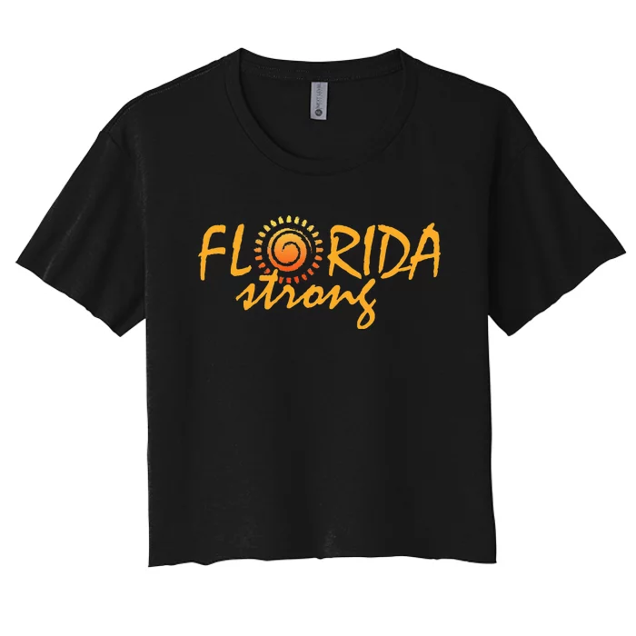 Florida Strong Sunshine State Graphic Women's Crop Top Tee