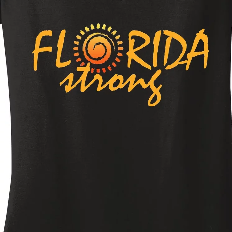 Florida Strong Sunshine State Graphic Women's V-Neck T-Shirt