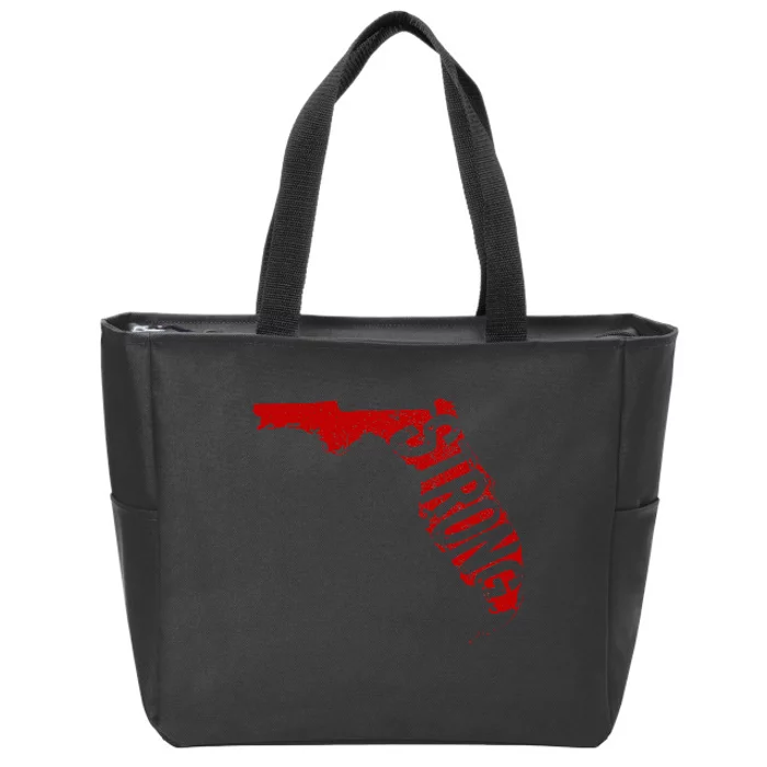 Florida Strong Support For Florida Distressed State Zip Tote Bag