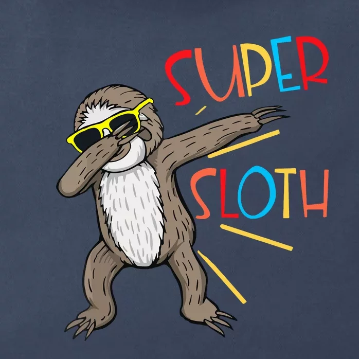 Funny Super Sloth Superhero Dabbing Dance Move Dab Zip Tote Bag