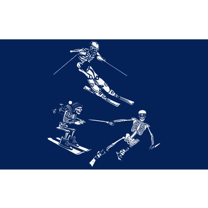 Funny Skeleton Skiing Lover Spooky Vibes Halloween Costume Bumper Sticker