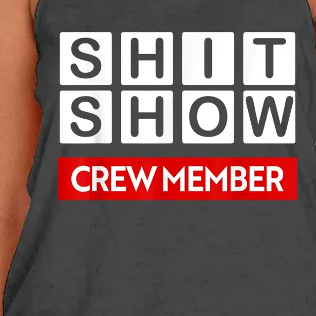 Funny Shit Show Crew Member Women's Knotted Racerback Tank