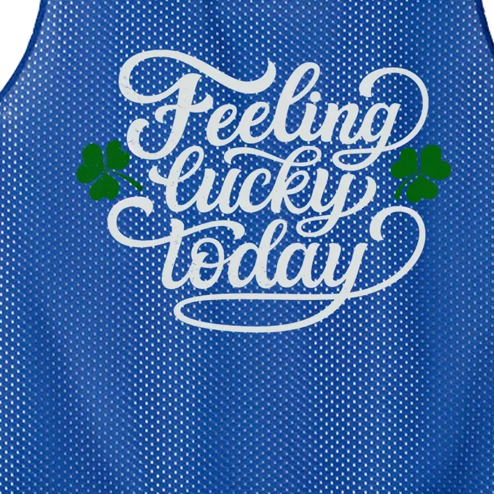 Funny Saying St Patricks Day Feeling Lucky Party Outfit Meaningful Gift Mesh Reversible Basketball Jersey Tank