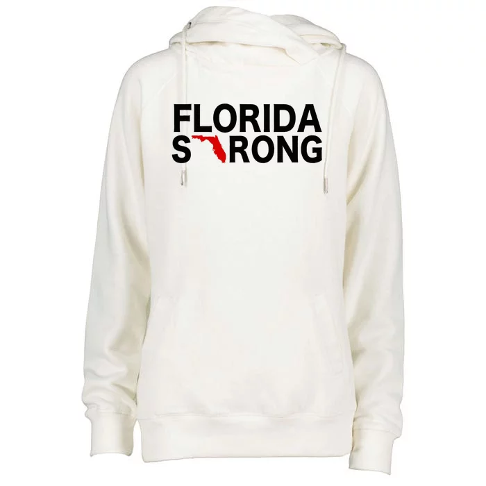 Florida Strong Support For Florida Graphic Womens Funnel Neck Pullover Hood