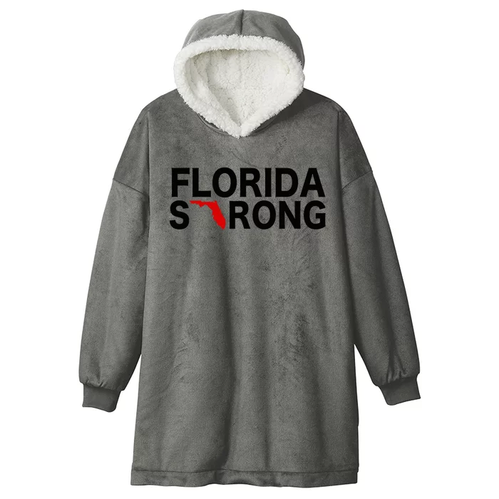 Florida Strong Support For Florida Graphic Hooded Wearable Blanket