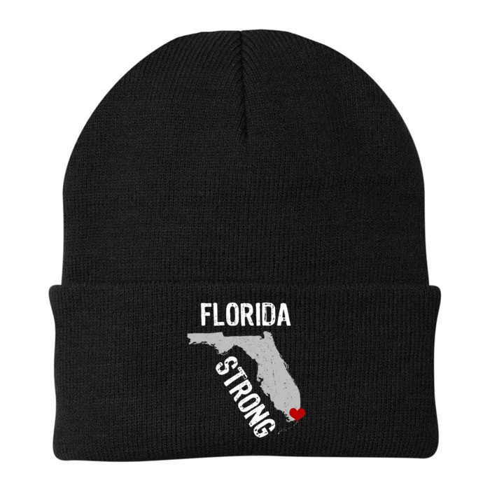 Florida Strong Support For Miami Distressed State Knit Cap Winter Beanie