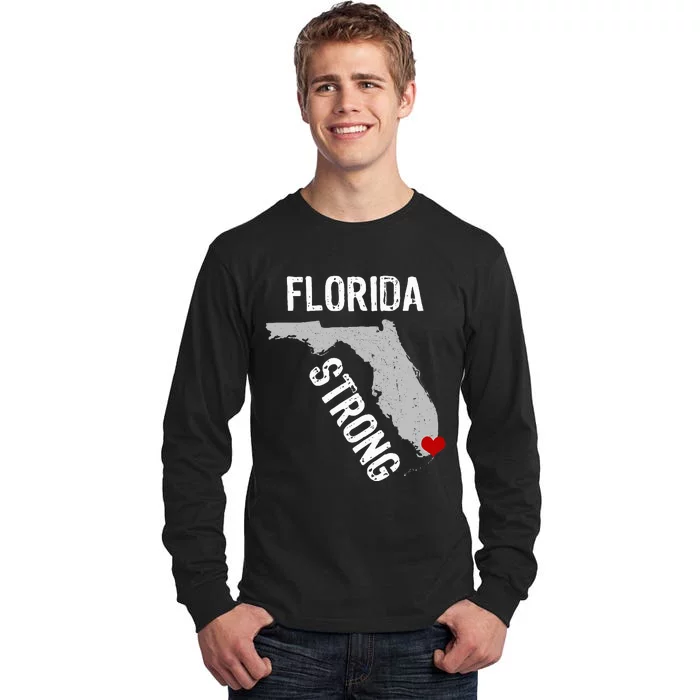 Florida Strong Support For Miami Distressed State Tall Long Sleeve T-Shirt