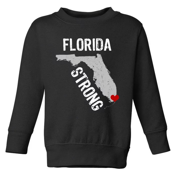 Florida Strong Support For Miami Distressed State Toddler Sweatshirt