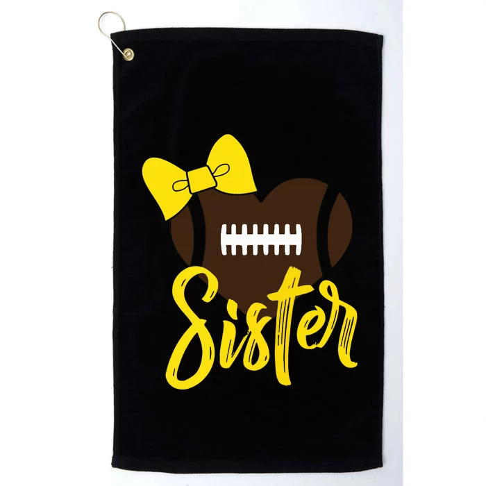 Football Sister Shirts Football Sister Bow Shirts Yellow Gold Platinum Collection Golf Towel