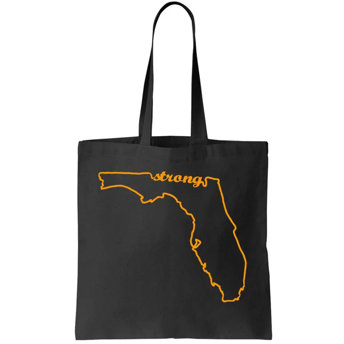 Florida Strong State Outline Florida Strong Tote Bag