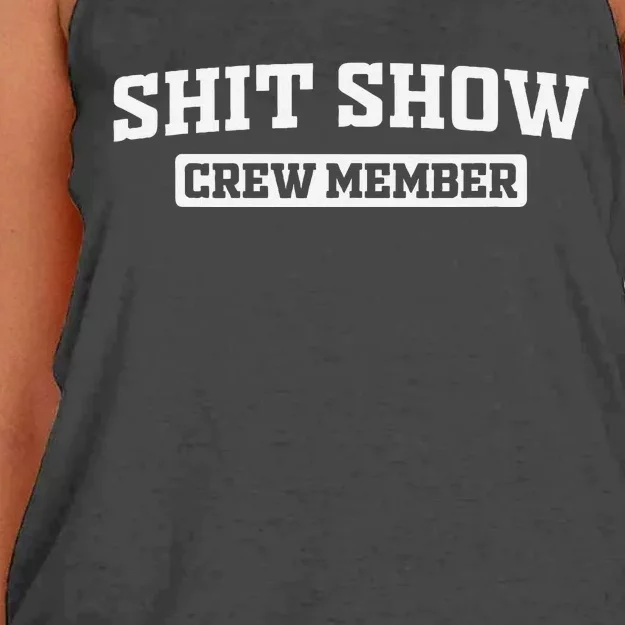 Funny Shit Show Crew Member Women's Knotted Racerback Tank