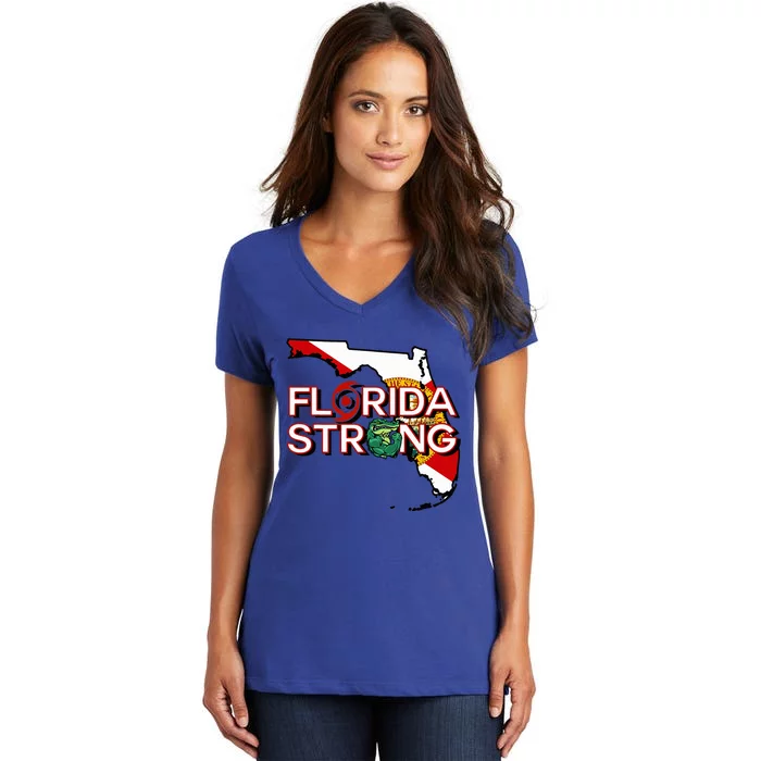 Florida Strong Support Gator Strong Florida Strong Community Women's V-Neck T-Shirt