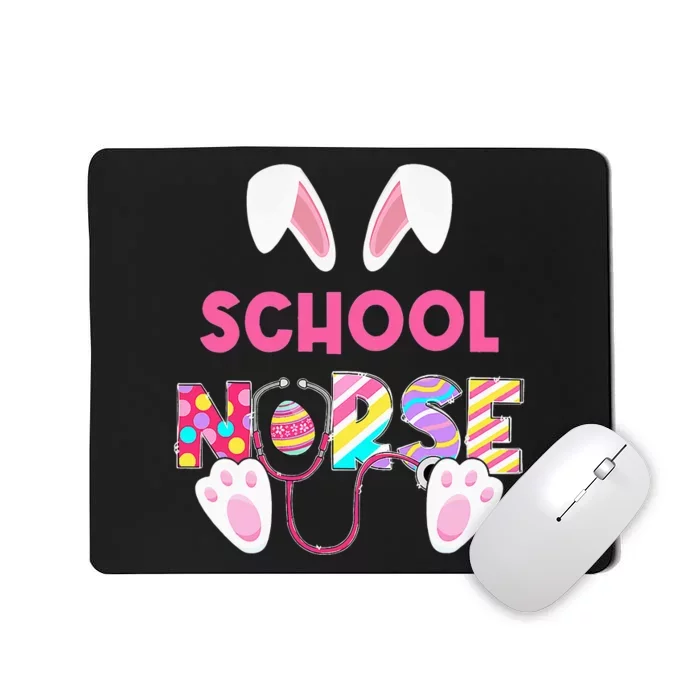 Funny Stethoscope School Nurse Bunny Easter Day Matching Mousepad