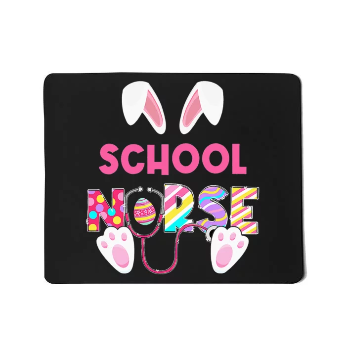 Funny Stethoscope School Nurse Bunny Easter Day Matching Mousepad