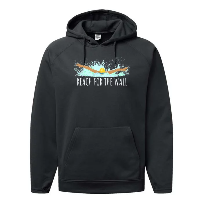 Funny Swimming Swim Team Gift For A Swimmer Performance Fleece Hoodie