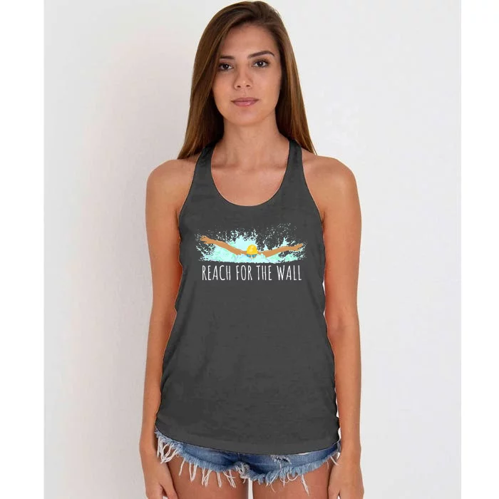 Funny Swimming Swim Team Gift For A Swimmer Women's Knotted Racerback Tank