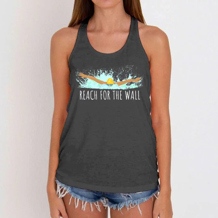 Funny Swimming Swim Team Gift For A Swimmer Women's Knotted Racerback Tank