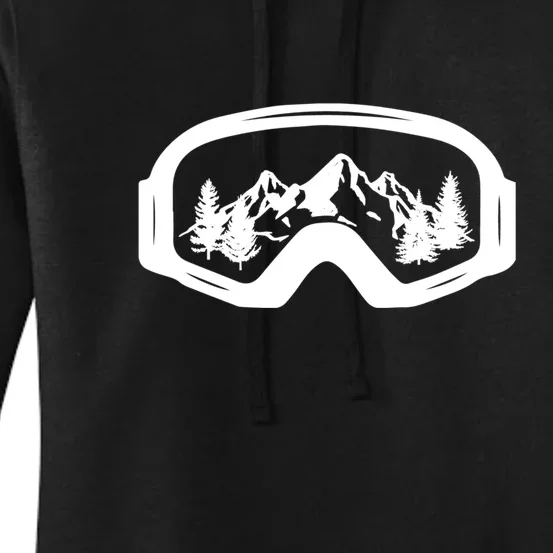 Funny Skiing Ski Goggles Skiing Winter Sports Gift Women's Pullover Hoodie