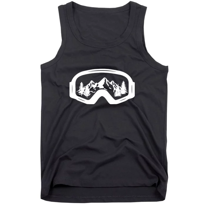 Funny Skiing Ski Goggles Skiing Winter Sports Gift Tank Top