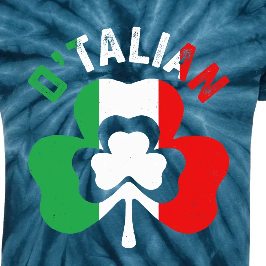 Funny St Saint Patricks Day Irish Italian O'talian Kids Tie-Dye T-Shirt