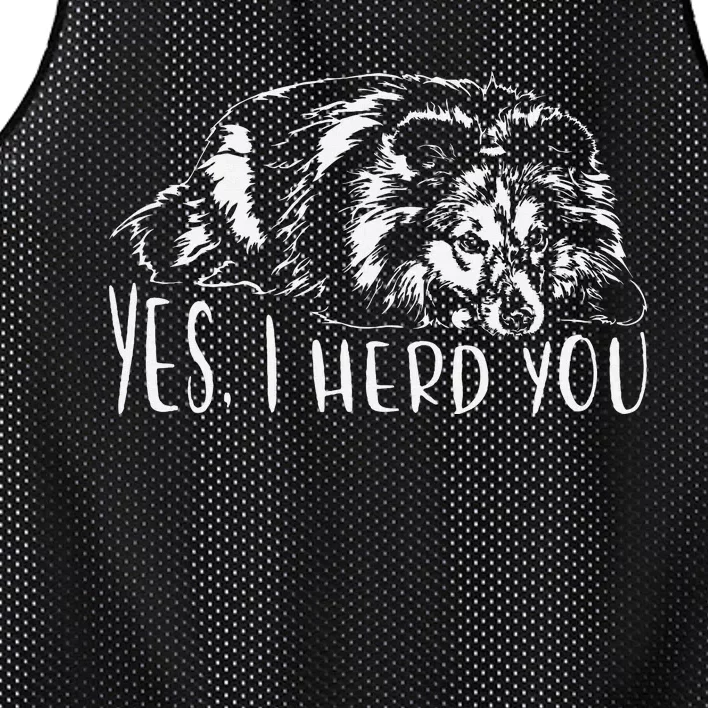 Funny Shetland Sheepdog Sheltie I Herd You Dog Saying Mesh Reversible Basketball Jersey Tank