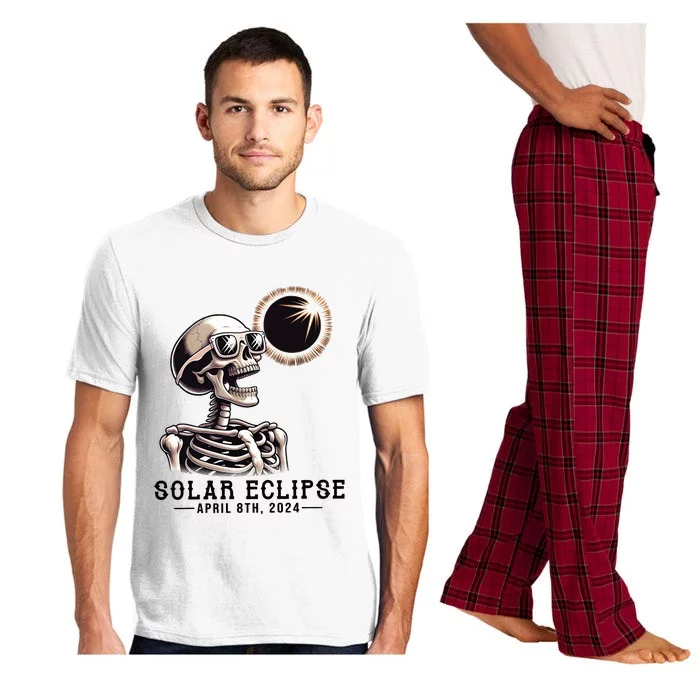 Funny Skeleton Solar Eclipse April 8th 2024 Pajama Set