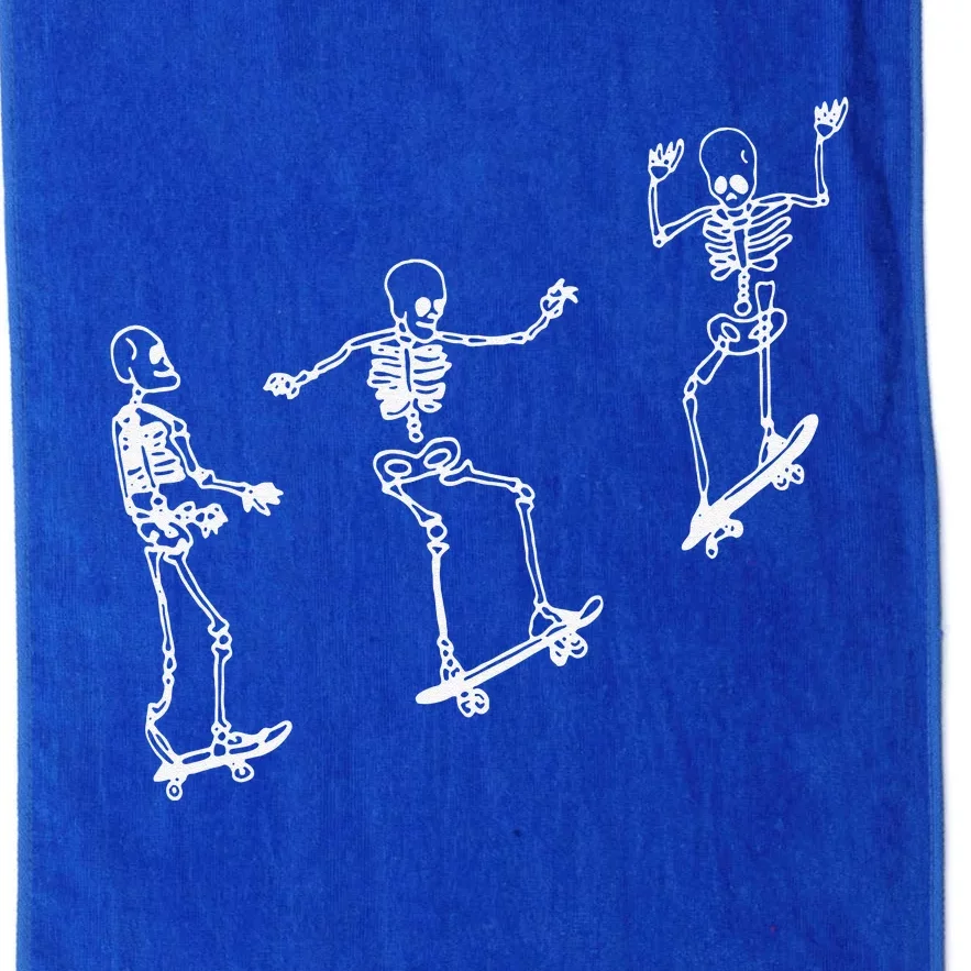 Funny Skeleton Skateboard Halloween Skateboarding Skeleton Platinum Collection Golf Towel