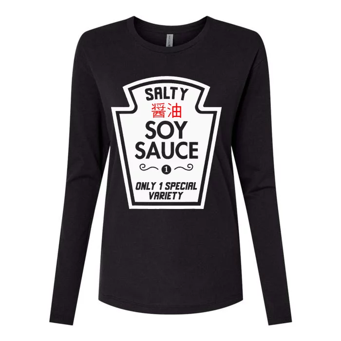 Funny Soy Sauce Group Condiments Halloween Costume Matching Womens Cotton Relaxed Long Sleeve T-Shirt