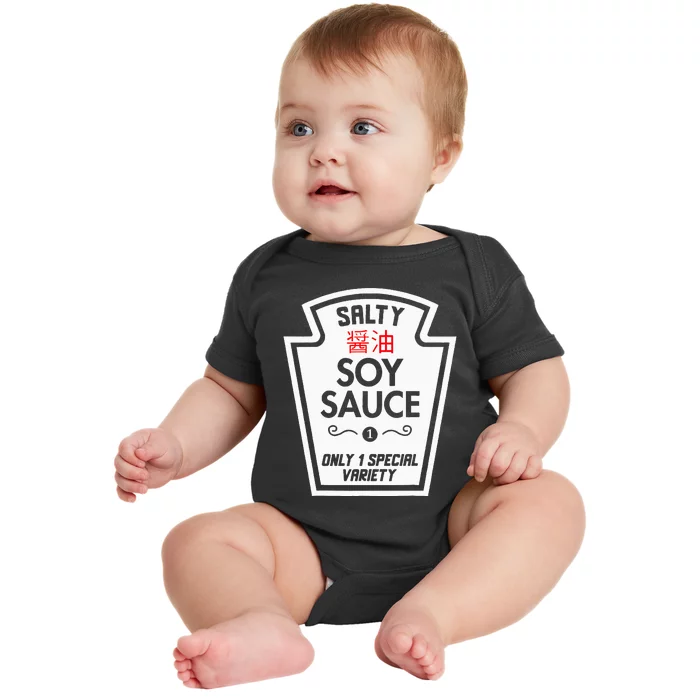 Funny Soy Sauce Group Condiments Halloween Costume Matching Baby Bodysuit