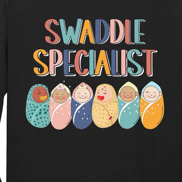 Funny Swaddle Specialist Baby Crew Nicu Nurse Neonatal Cute Tall Long Sleeve T-Shirt