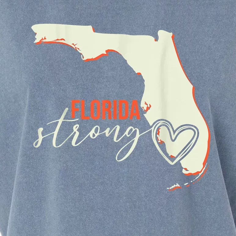 Florida Strong Support With Heart Garment-Dyed Women's Muscle Tee