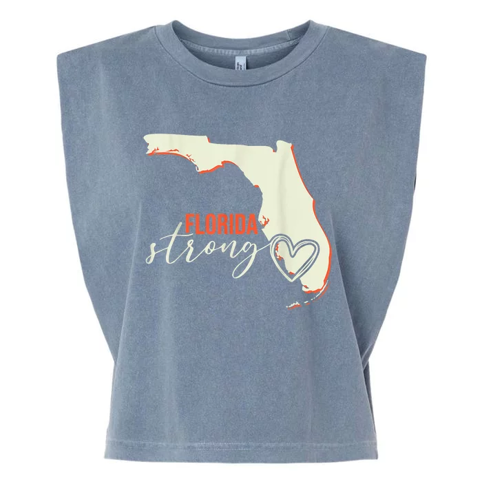 Florida Strong Support With Heart Garment-Dyed Women's Muscle Tee