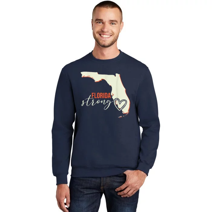 Florida Strong Support With Heart Tall Sweatshirt