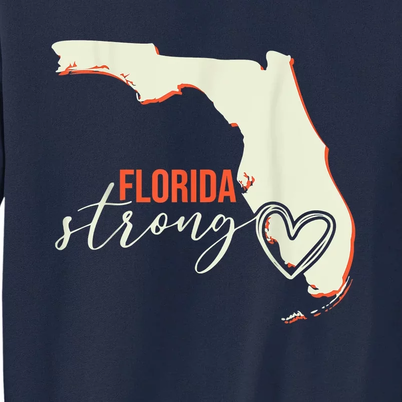 Florida Strong Support With Heart Tall Sweatshirt