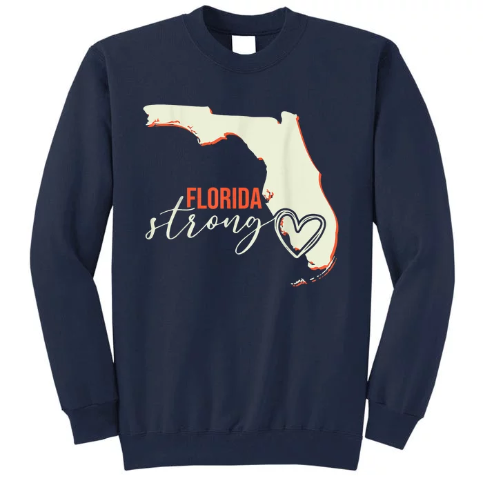 Florida Strong Support With Heart Tall Sweatshirt