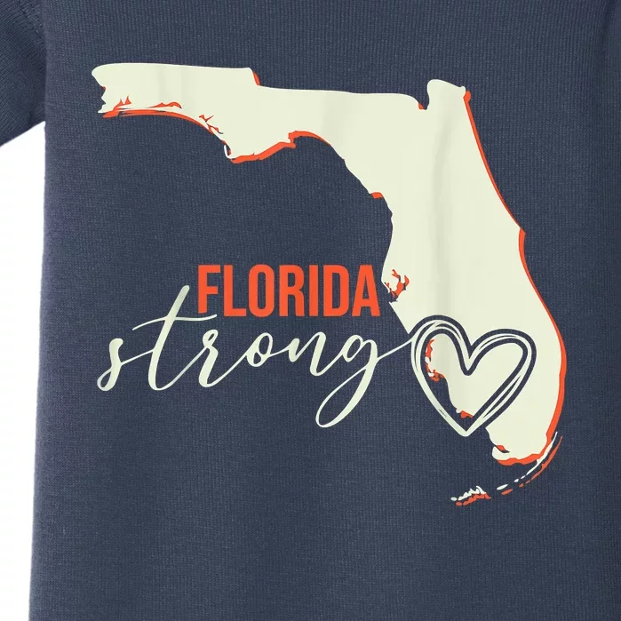 Florida Strong Support With Heart Baby Bodysuit