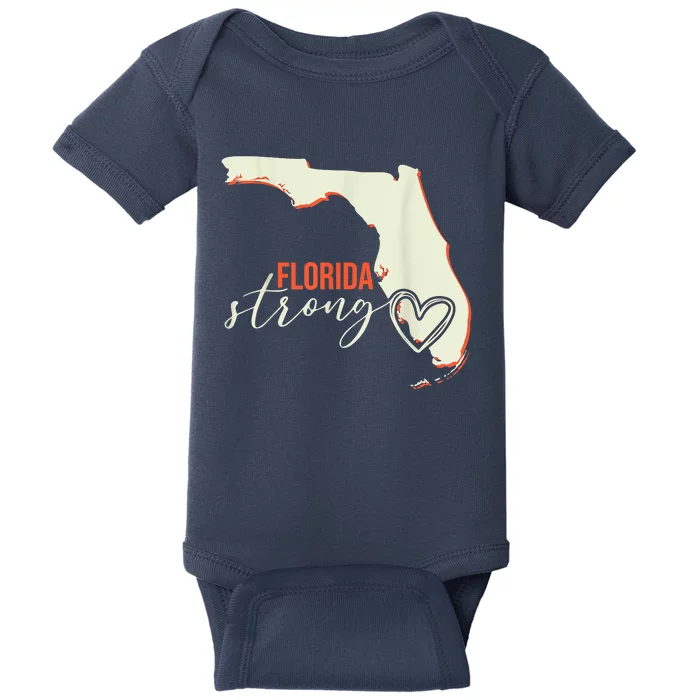 Florida Strong Support With Heart Baby Bodysuit