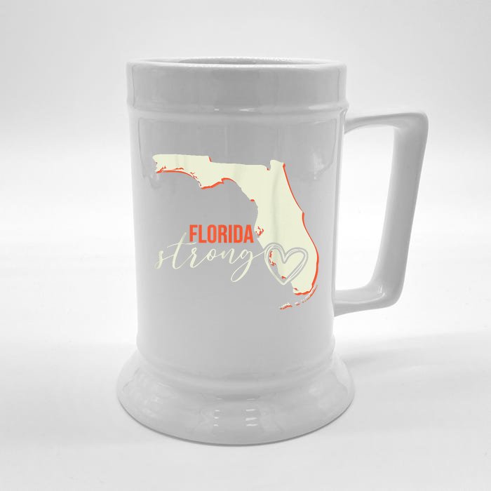 Florida Strong Support With Heart Front & Back Beer Stein