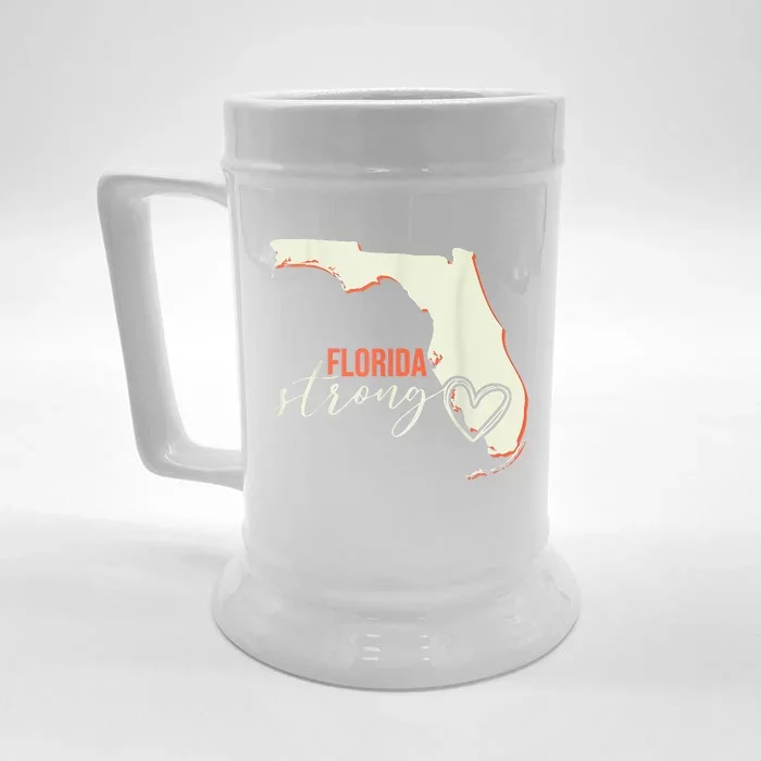 Florida Strong Support With Heart Front & Back Beer Stein