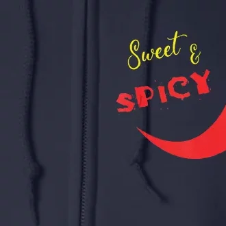 Funny Sweet & Spicy WomenScinco De Mayo Spicy Chilli Full Zip Hoodie