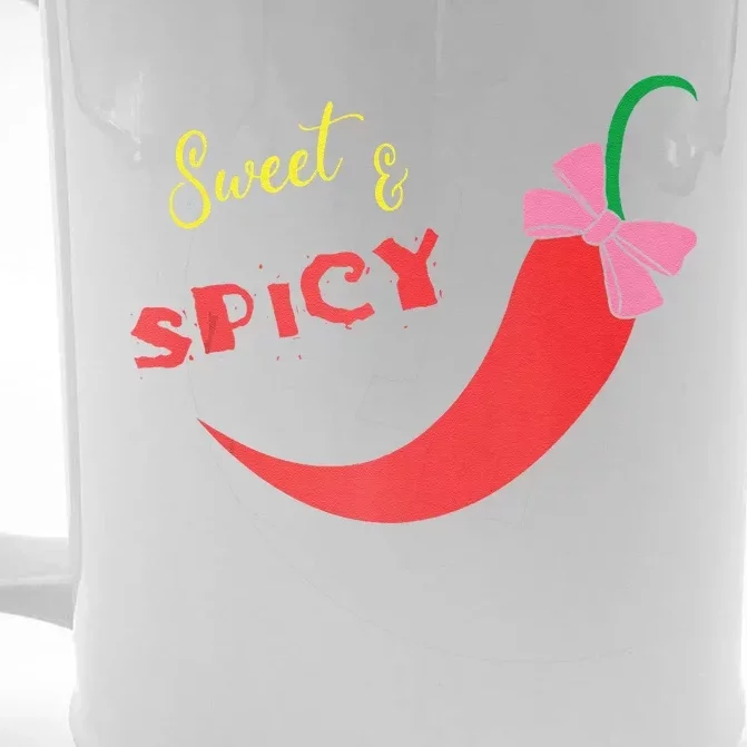 Funny Sweet & Spicy WomenScinco De Mayo Spicy Chilli Front & Back Beer Stein